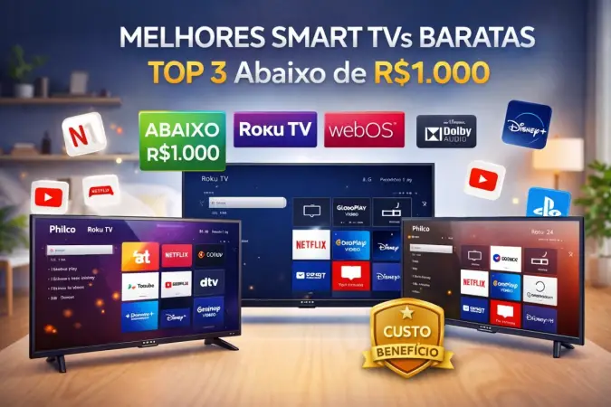 Smart TVs Baratas: Top 3 para Comprar em Julho de 2026