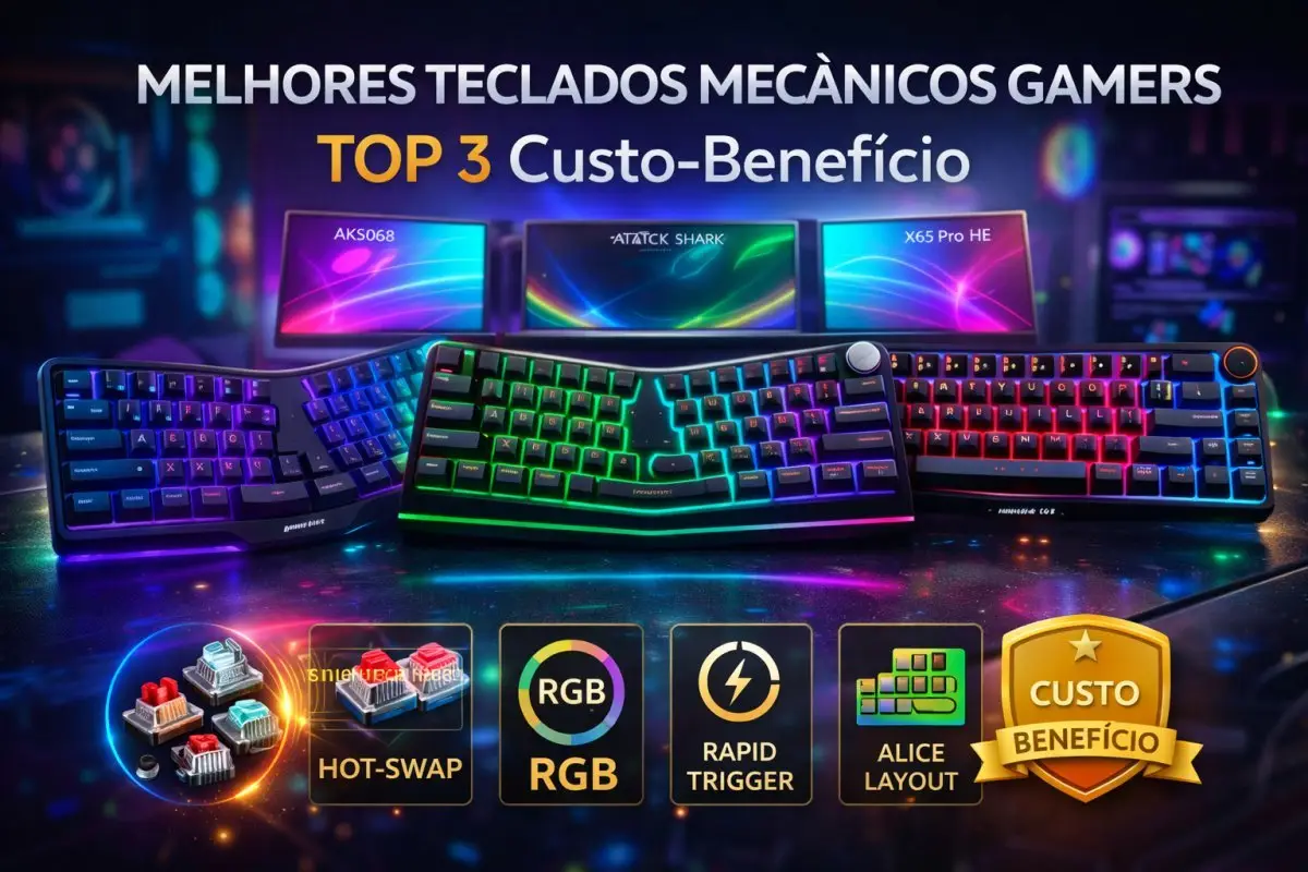 Teclados Mecânicos Gamers Attack Shark: Guia de Compras Julho 2026