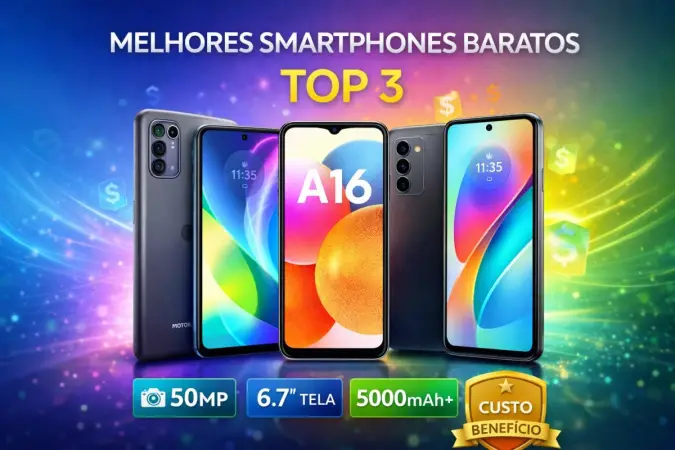 Melhores Smartphones Baratos em Julho 2026: Top 3 Abaixo de R$900