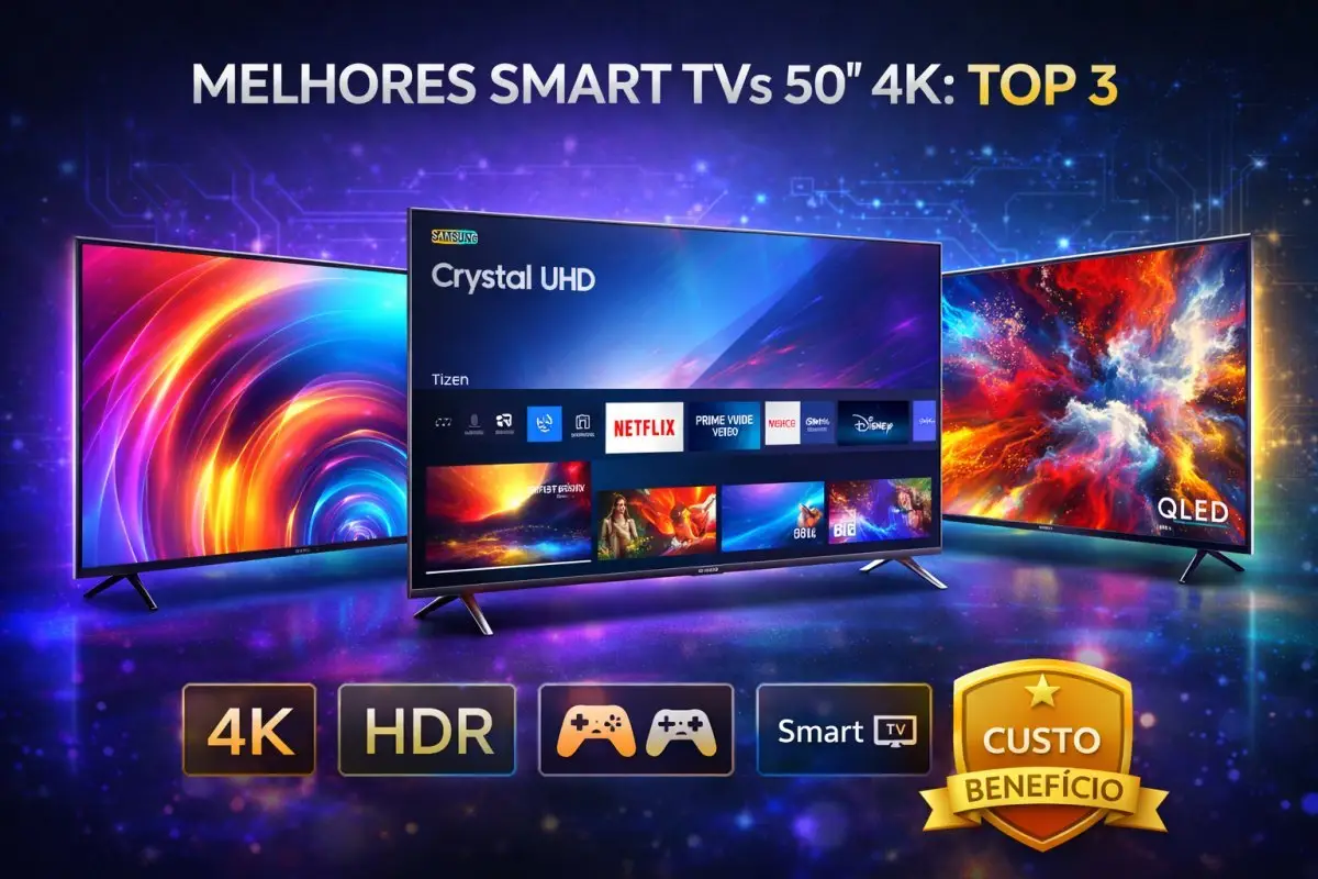 Top 3 Smart TVs 50" 4K para Comprar em Julho de 2026: Guia Completo