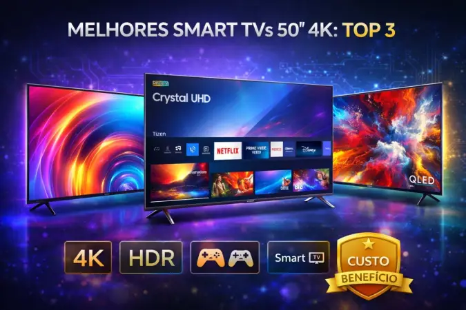 Top 3 Smart TVs 50" 4K para Comprar em Julho de 2026: Guia Completo