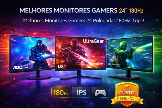 Monitores Gamers 24 Polegadas: Top 3 em Julho 2026