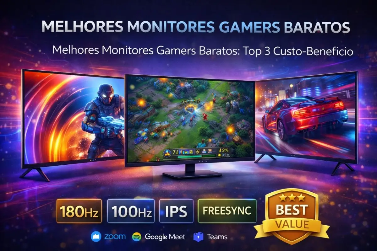 Melhores Monitores Gamers Baratos: Top 3 Custo-Benefício