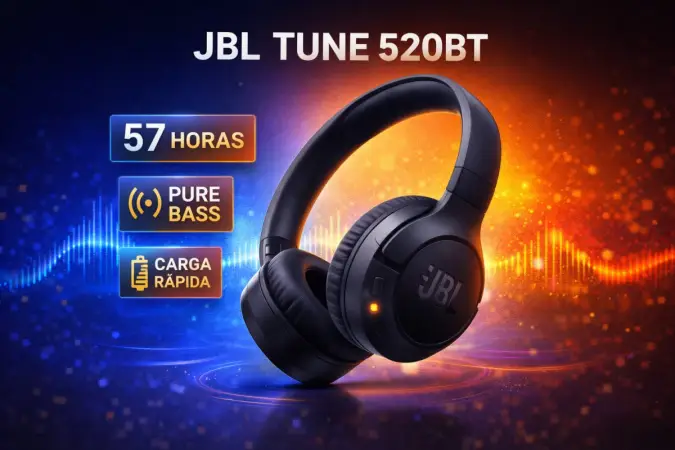 JBL Tune 520BT: Fone on-ear com bateria que não acaba?