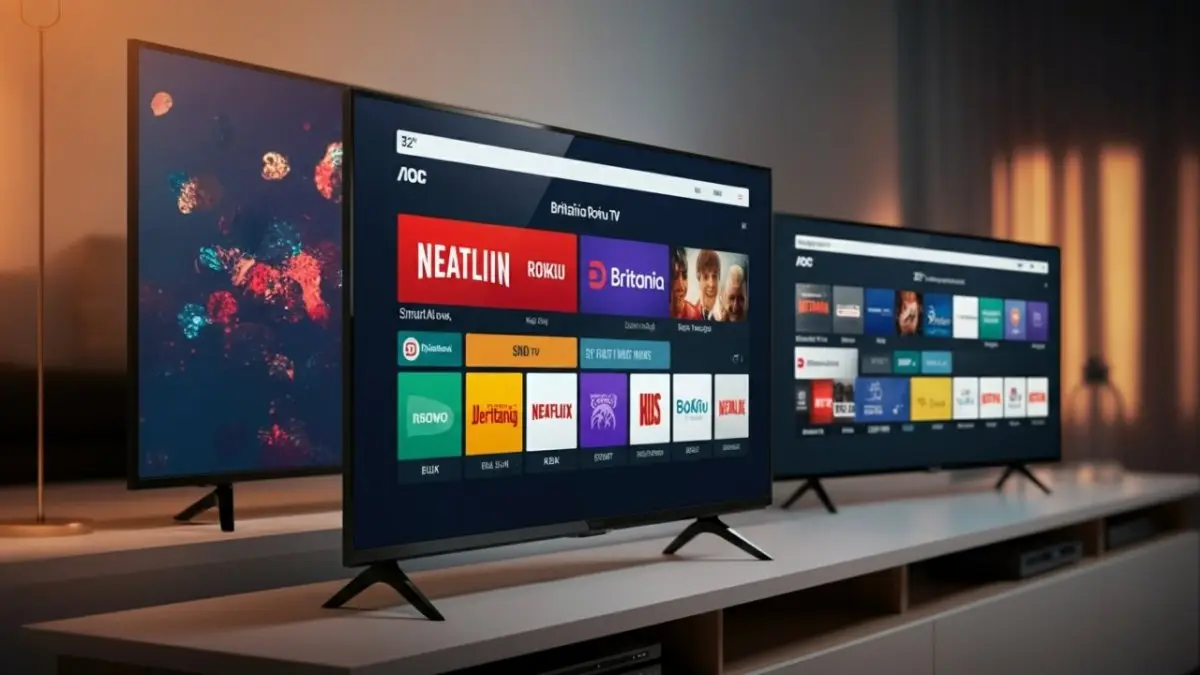 Qual Smart TV 32" escolher? AOC, Britânia ou AOC Roku TV