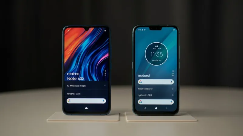 Realme Note 60x vs. Moto g05: Qual o Melhor Smartphone de Entrada?